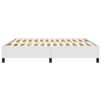 vidaXL Boxspringbettgestell Weiß 160x200 cm Kunstleder