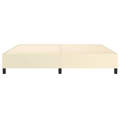 Boxspringbettgestell Creme 200x200 cm Kunstleder
