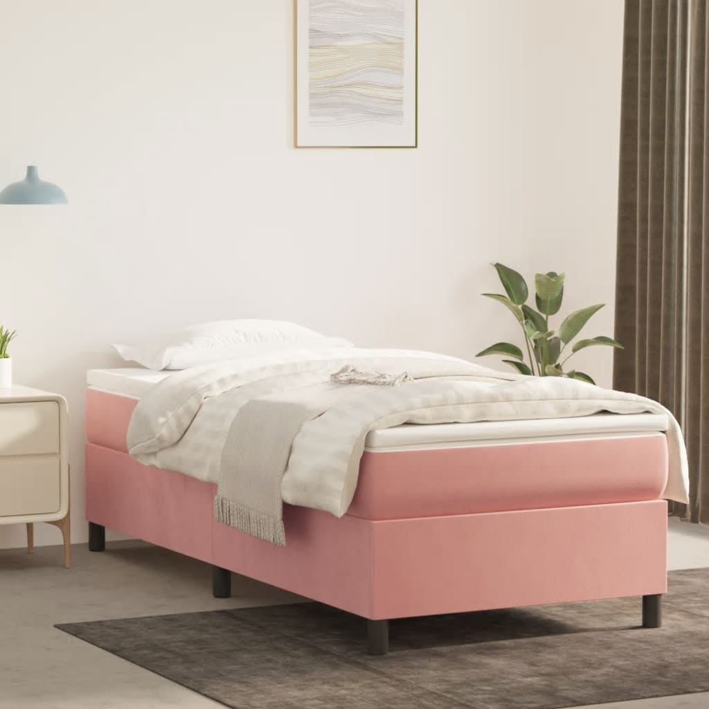 Boxspringbettgestell Rosa 90x190 cm Samt