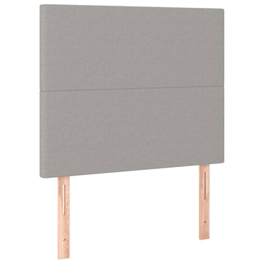vidaXL Kopfteil Hellgrau 80x5x118/128 cm Stoff