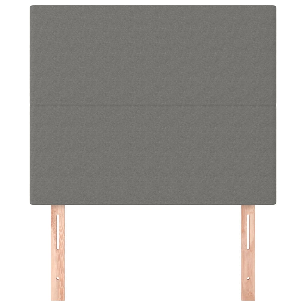 vidaXL Kopfteil Dunkelgrau 80 x 5 x 118/128 cm Stoff