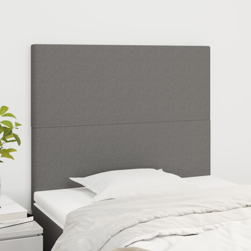 vidaXL Kopfteil Dunkelgrau 80 x 5 x 118/128 cm Stoff