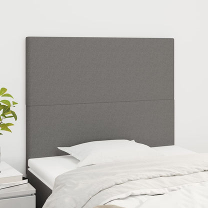 vidaXL Kopfteil Dunkelgrau 80 x 5 x 118/128 cm Stoff
