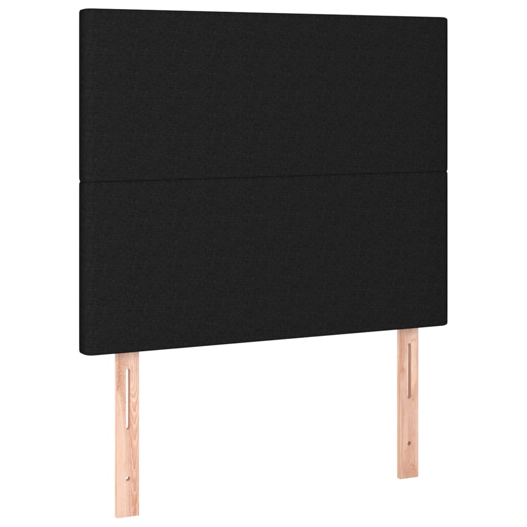 vidaXL Kopfteil Schwarz 80x5x118/128 cm Stoff