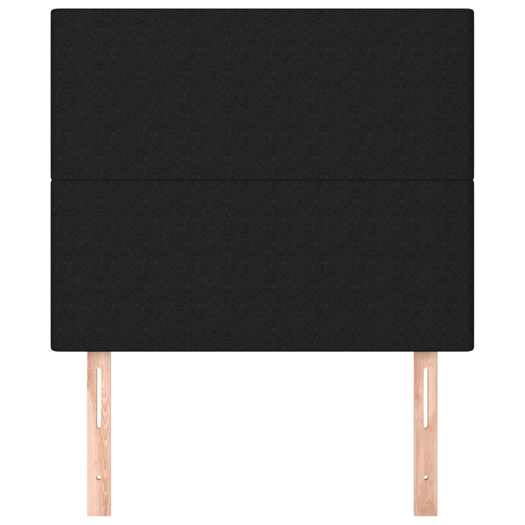 vidaXL Kopfteil Schwarz 80x5x118/128 cm Stoff