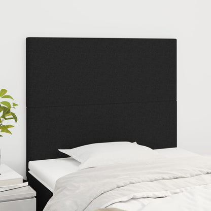 vidaXL Kopfteil Schwarz 80x5x118/128 cm Stoff