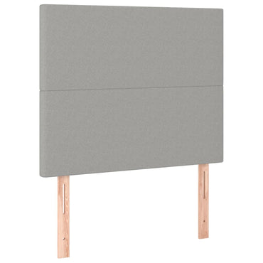 vidaXL Kopfteil Hellgrau 90x5x118/128 cm Stoff