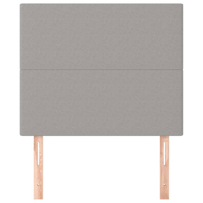 vidaXL Kopfteil Hellgrau 90x5x118/128 cm Stoff