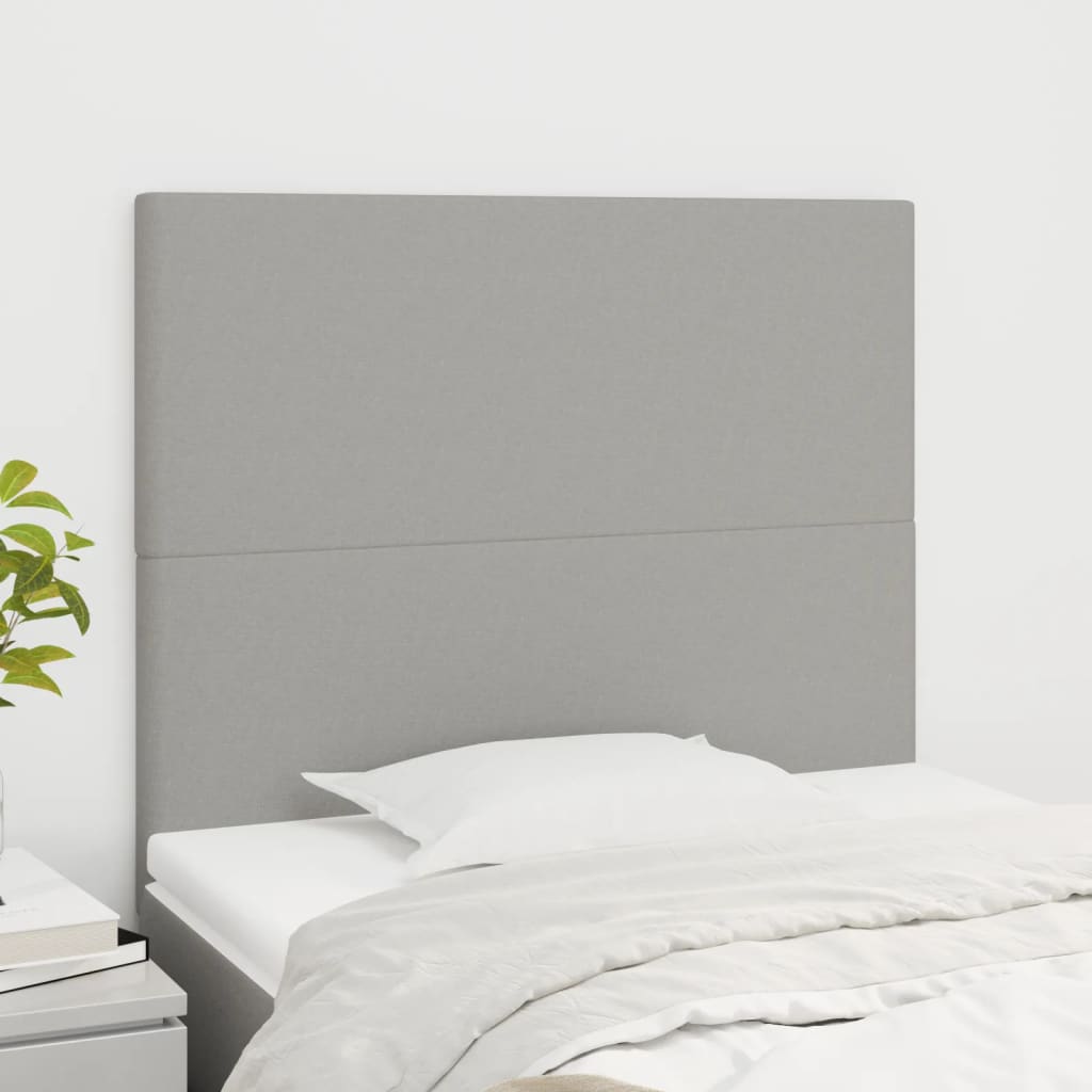 vidaXL Kopfteil Hellgrau 90x5x118/128 cm Stoff