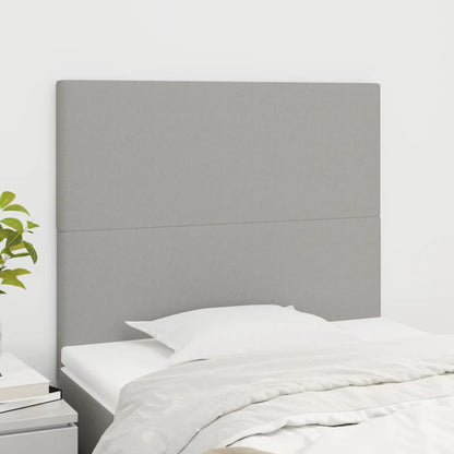 vidaXL Kopfteil Hellgrau 90x5x118/128 cm Stoff