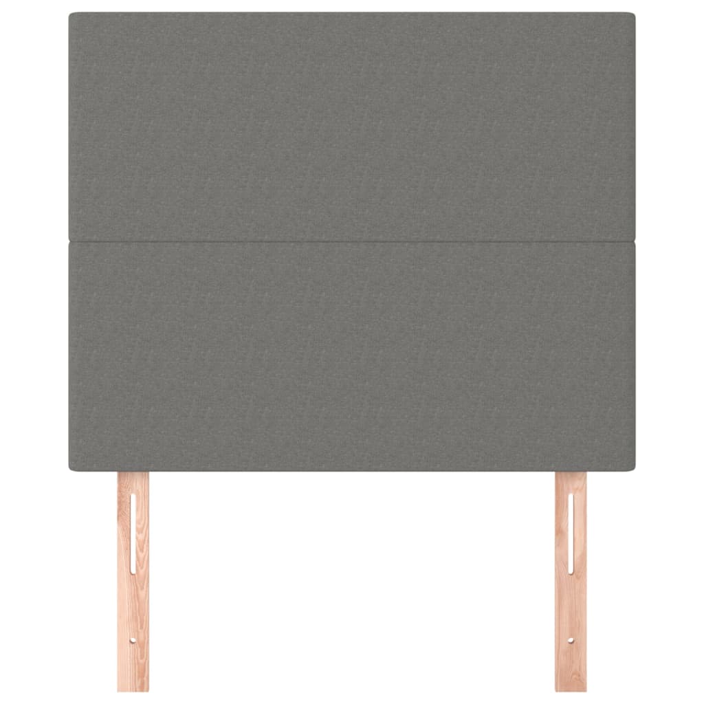 vidaXL Kopfteil Dunkelgrau 90 x 5 x 118/128 cm Stoff