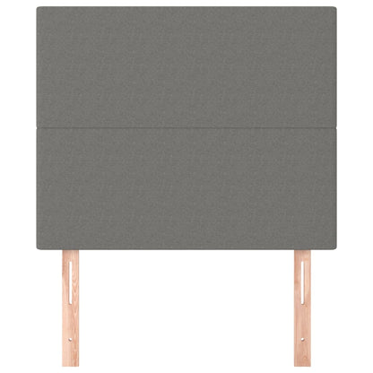 vidaXL Kopfteil Dunkelgrau 90 x 5 x 118/128 cm Stoff