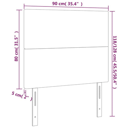 vidaXL Kopfteil Dunkelbraun 90x5x118/128 cm Stoff