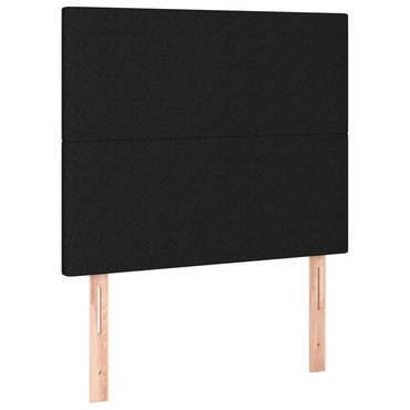 vidaXL Kopfteil Schwarz 100 x 5 x 118/128 cm Stoff