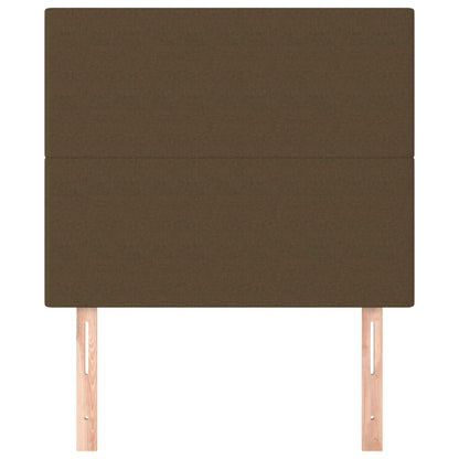 vidaXL Kopfteil Dunkelbraun 100 x 5 x 118/128 cm Stoff