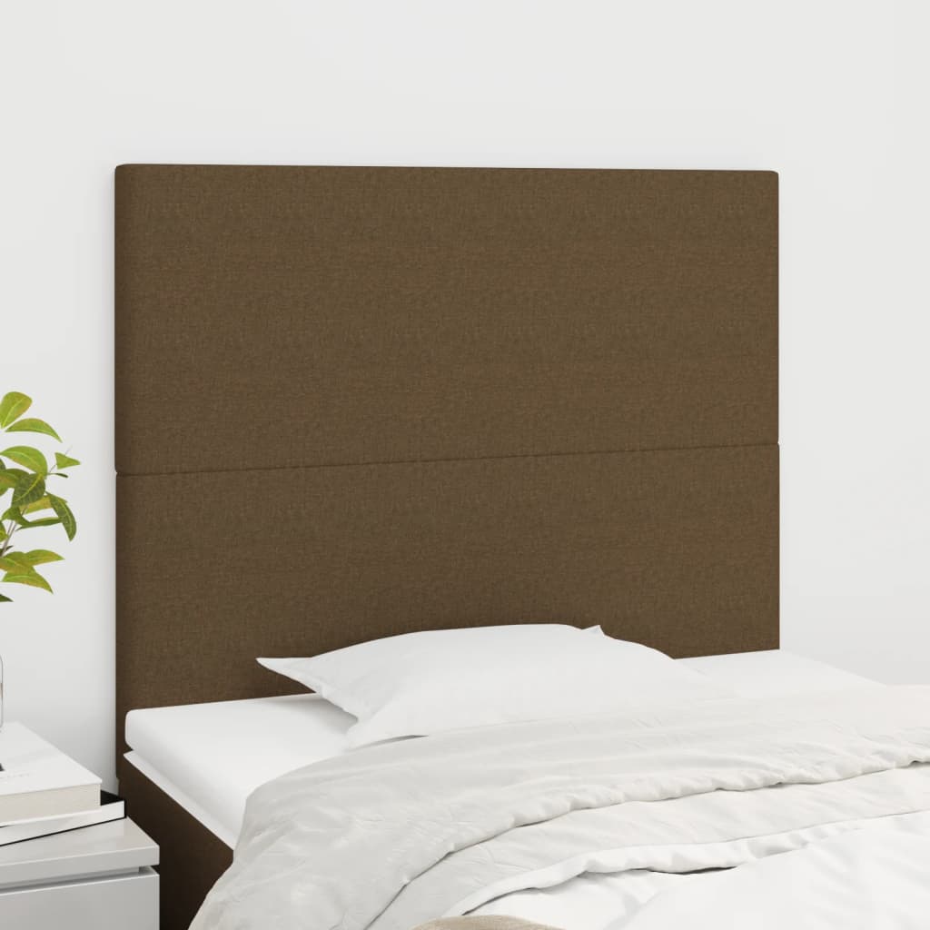 vidaXL Kopfteil Dunkelbraun 100 x 5 x 118/128 cm Stoff