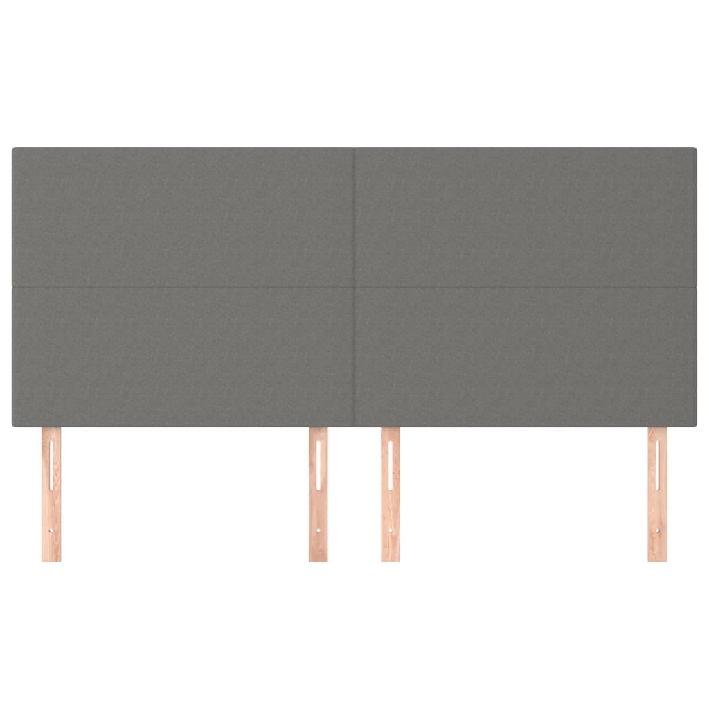 vidaXL Kopfteil Dunkelgrau 160 x 5 x 118/128 cm Stoff