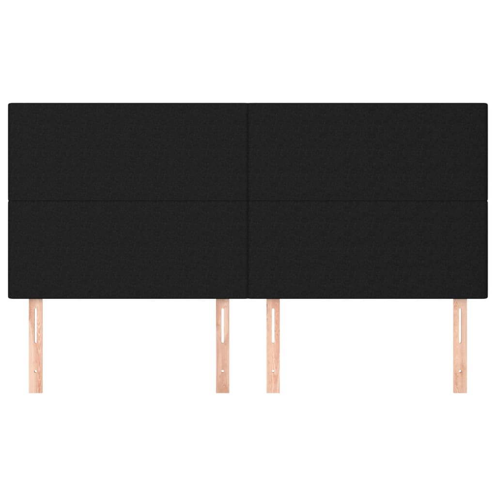 vidaXL Kopfteil Schwarz 160 x 5 x 118/128 cm Stoff