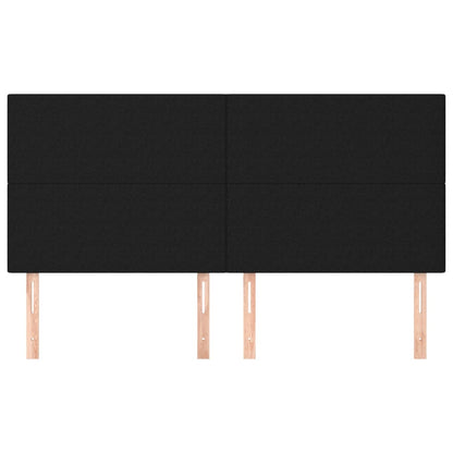 vidaXL Kopfteil Schwarz 160 x 5 x 118/128 cm Stoff