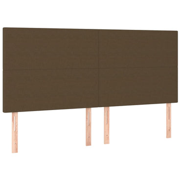 vidaXL Kopfteil Dunkelbraun 160 x 5 x 118/128 cm Stoff