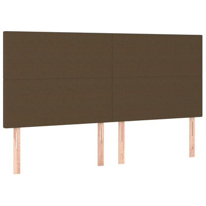 vidaXL Kopfteil Dunkelbraun 160 x 5 x 118/128 cm Stoff