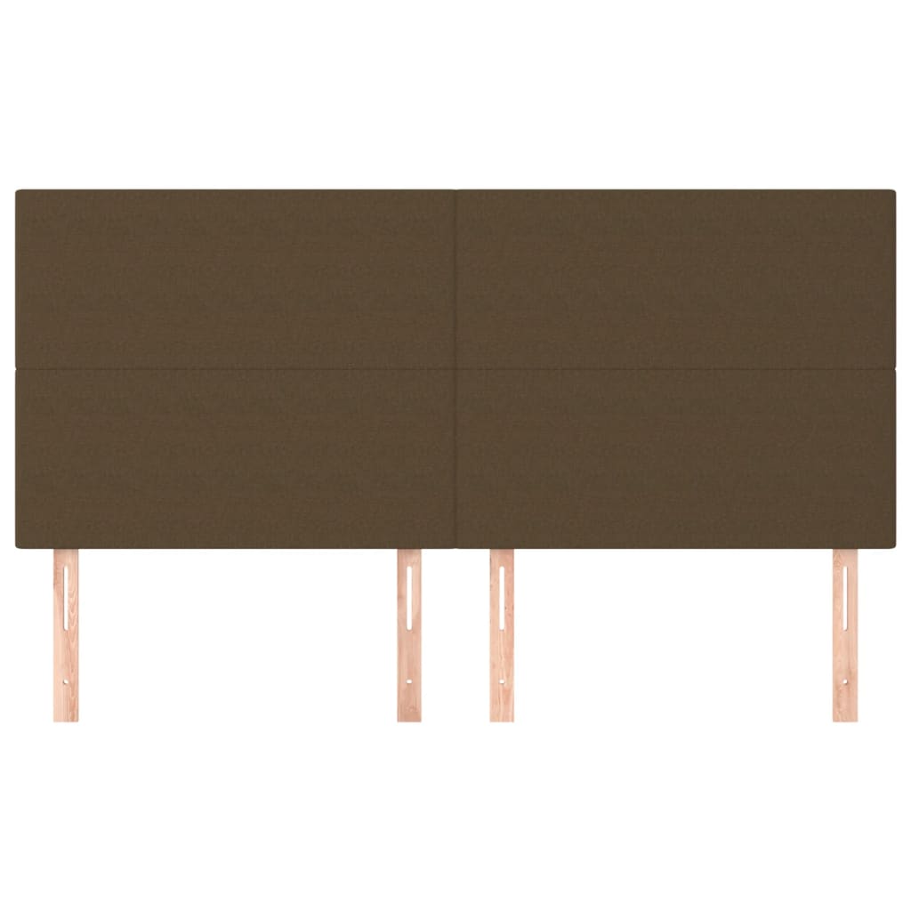 vidaXL Kopfteil Dunkelbraun 160 x 5 x 118/128 cm Stoff