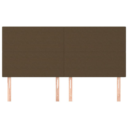 vidaXL Kopfteil Dunkelbraun 160 x 5 x 118/128 cm Stoff