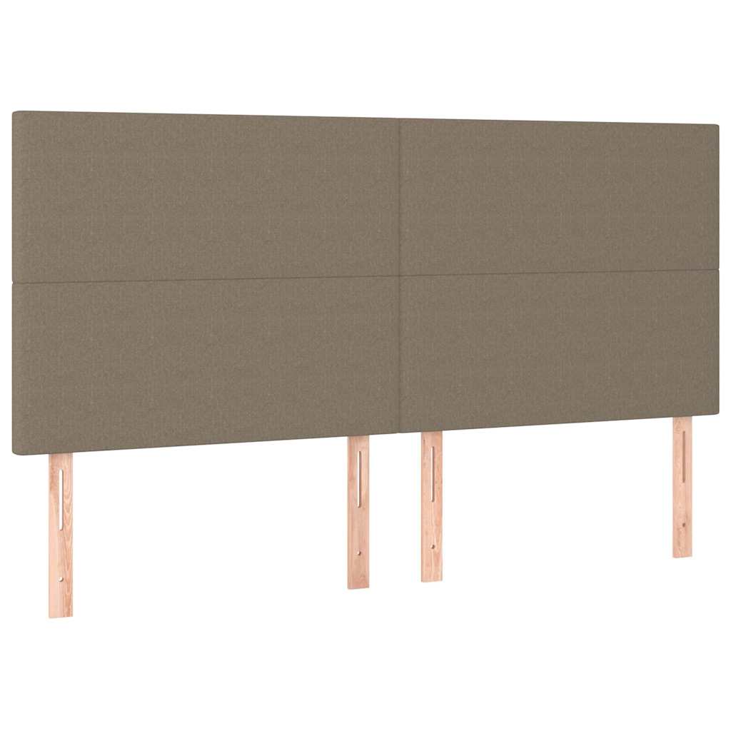 vidaXL Kopfteil Taupe 160x5x118/128 cm Stoff