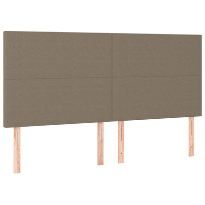 vidaXL Kopfteil Taupe 160x5x118/128 cm Stoff