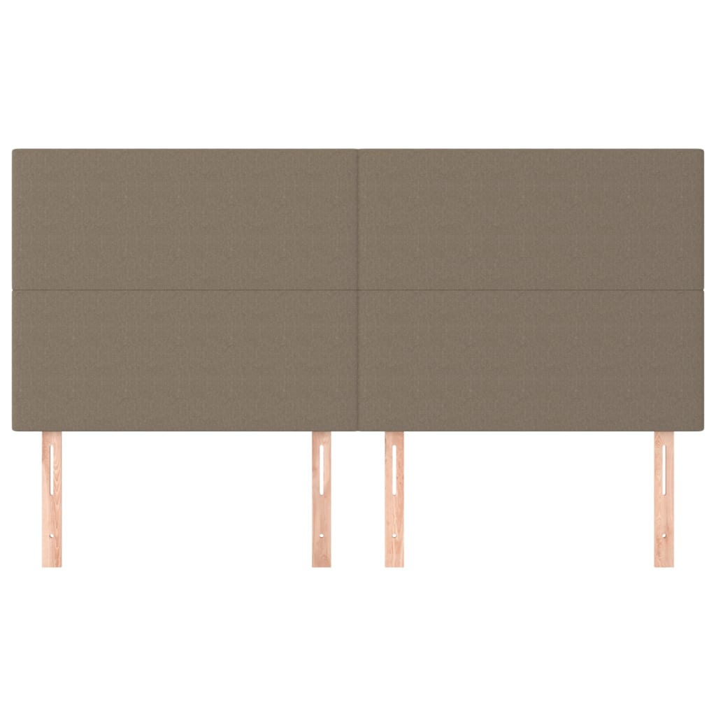vidaXL Kopfteil Taupe 160x5x118/128 cm Stoff