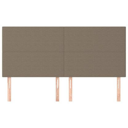 vidaXL Kopfteil Taupe 160x5x118/128 cm Stoff