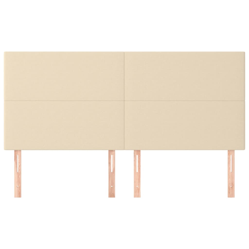 vidaXL Kopfteil Creme 160x5x118/128 cm Stoff