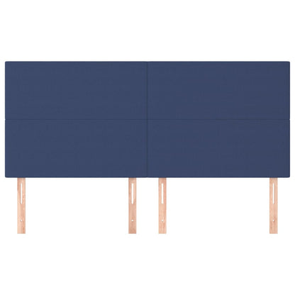 vidaXL Kopfteil Blau 160x5x118/128 cm Stoff