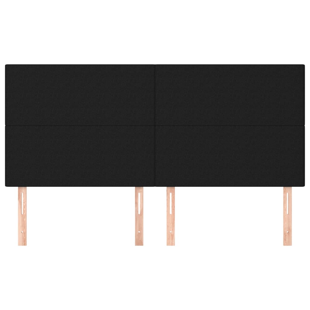 vidaXL Kopfteil Schwarz 180 x 5 x 118/128 cm Stoff