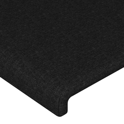 vidaXL Kopfteil Schwarz 180 x 5 x 118/128 cm Stoff