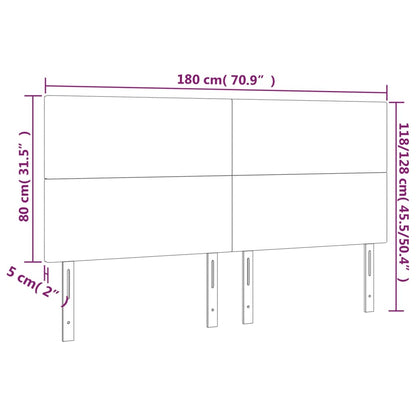 vidaXL Kopfteil Dunkelbraun 180x5x118/128 cm Stoff