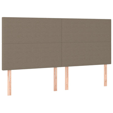 vidaXL Kopfteil Taupe 180x5x118/128 cm Stoff