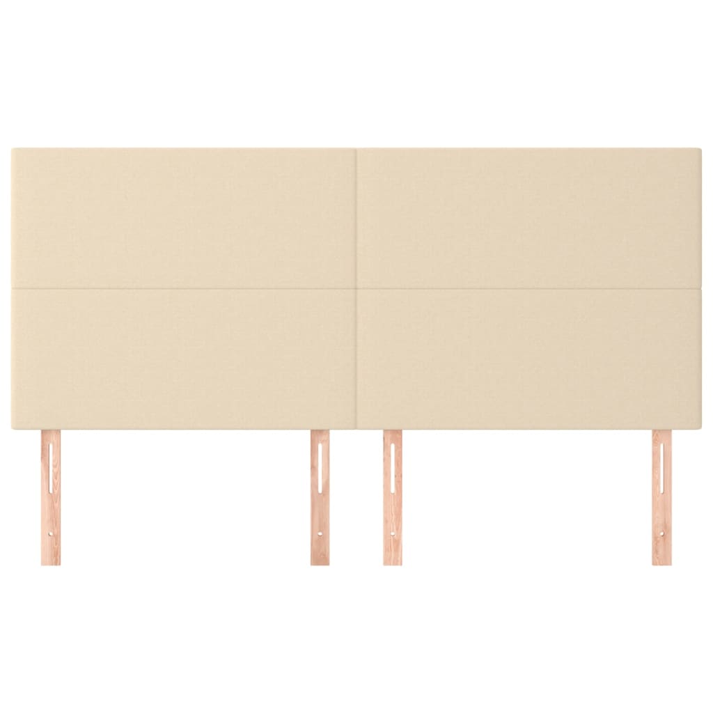 vidaXL Kopfteil Creme 200 x 5 x 118/128 cm Stoff