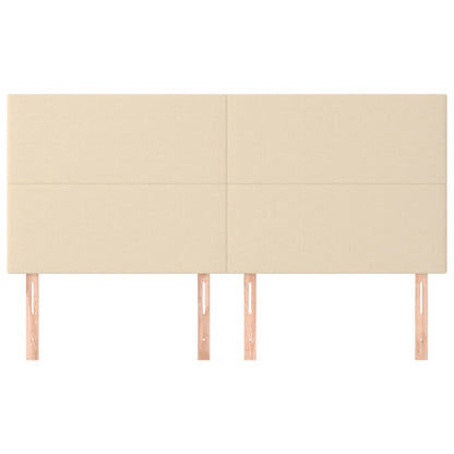 vidaXL Kopfteil Creme 200 x 5 x 118/128 cm Stoff
