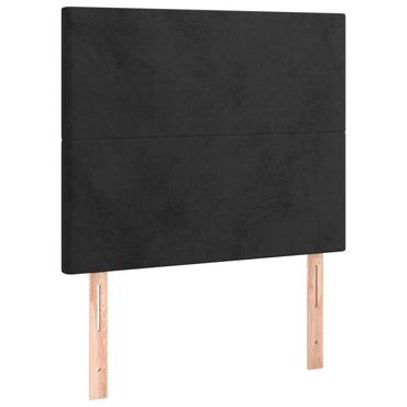 vidaXL Kopfteil Schwarz 80x5x118/128 cm Samt