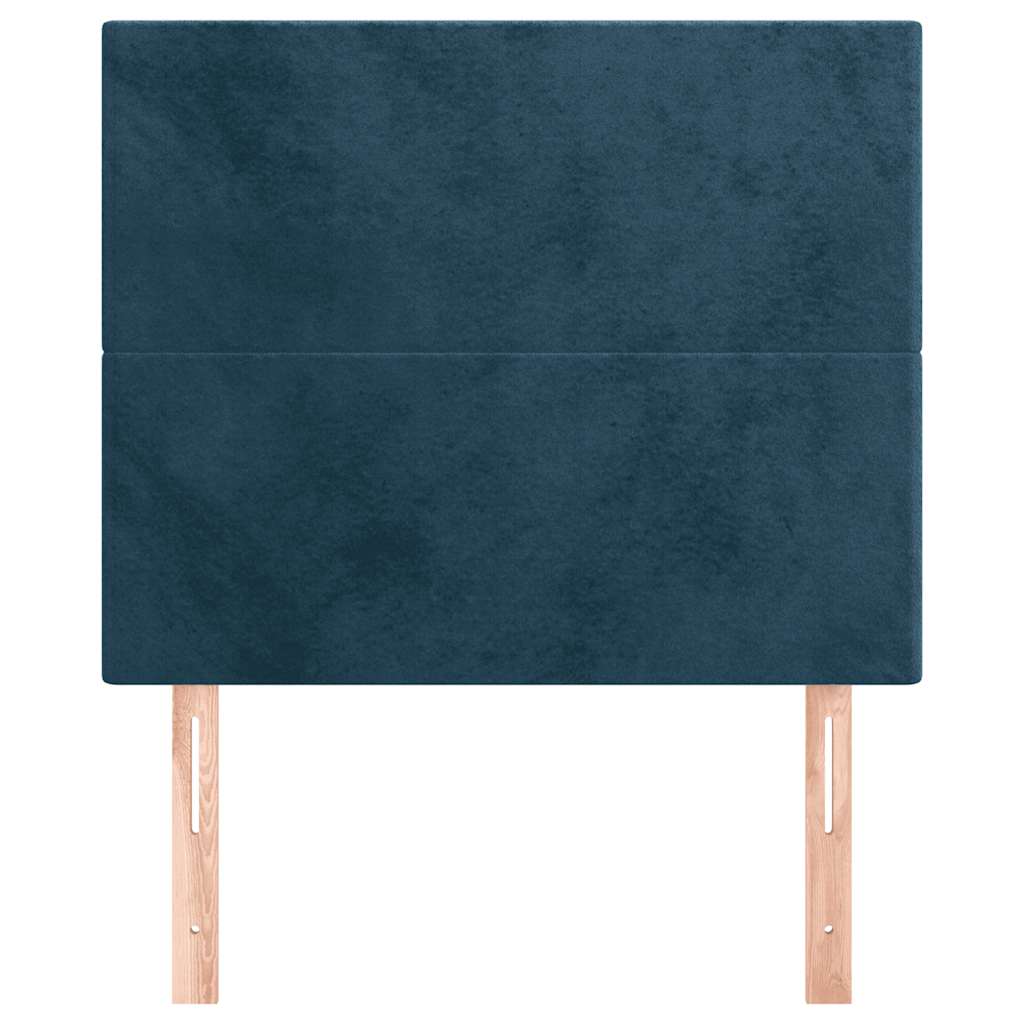 vidaXL Kopfteil Dunkelblau 80x5x118/128 cm Samt