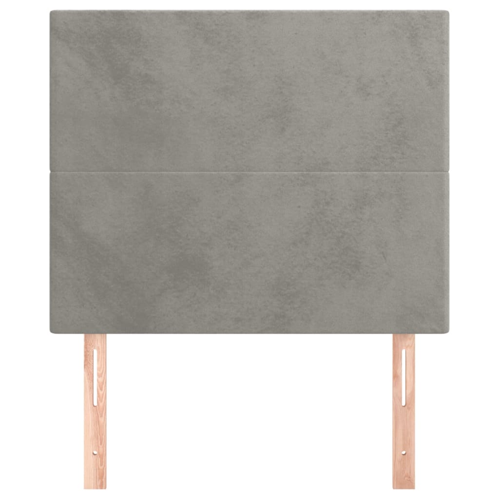 vidaXL Kopfteil Hellgrau 90x5x118/128 cm Samt