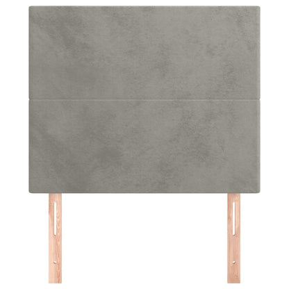 vidaXL Kopfteil Hellgrau 90x5x118/128 cm Samt
