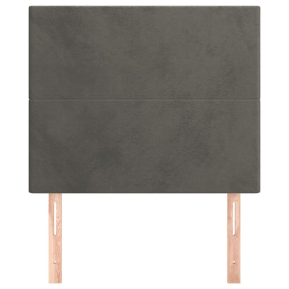 vidaXL Kopfteil Dunkelgrau 100 x 5 x 118/128 cm Samt