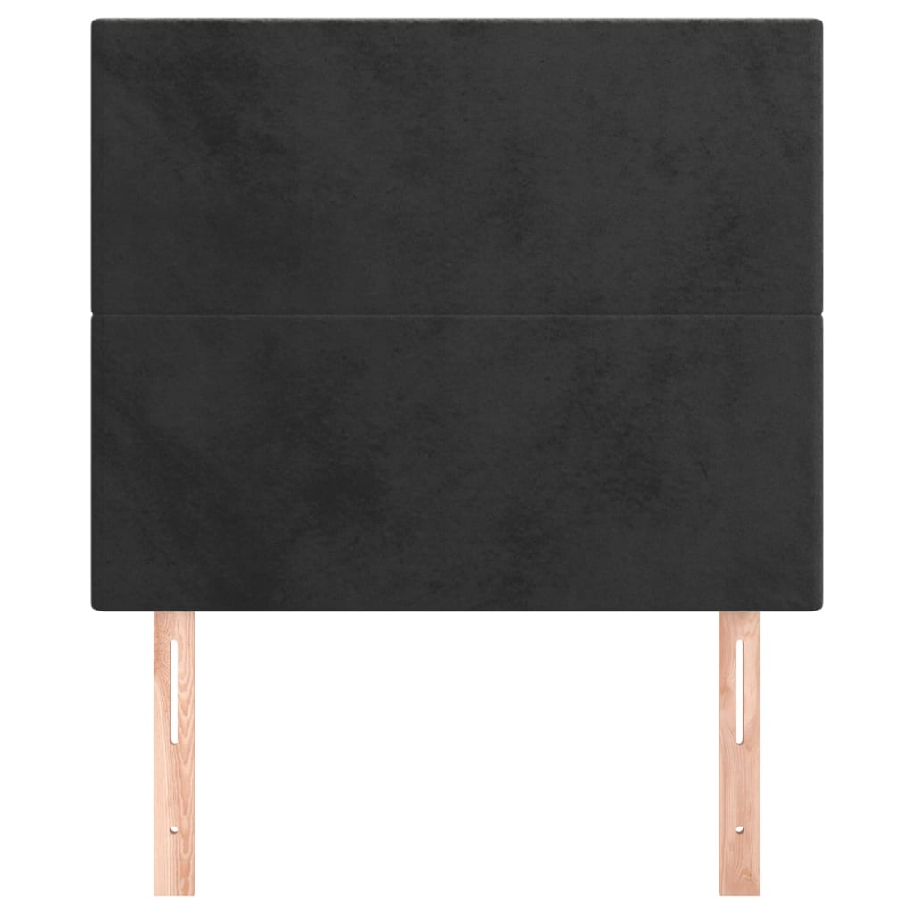 vidaXL Kopfteil Schwarz 100x5x118/128 cm Samt