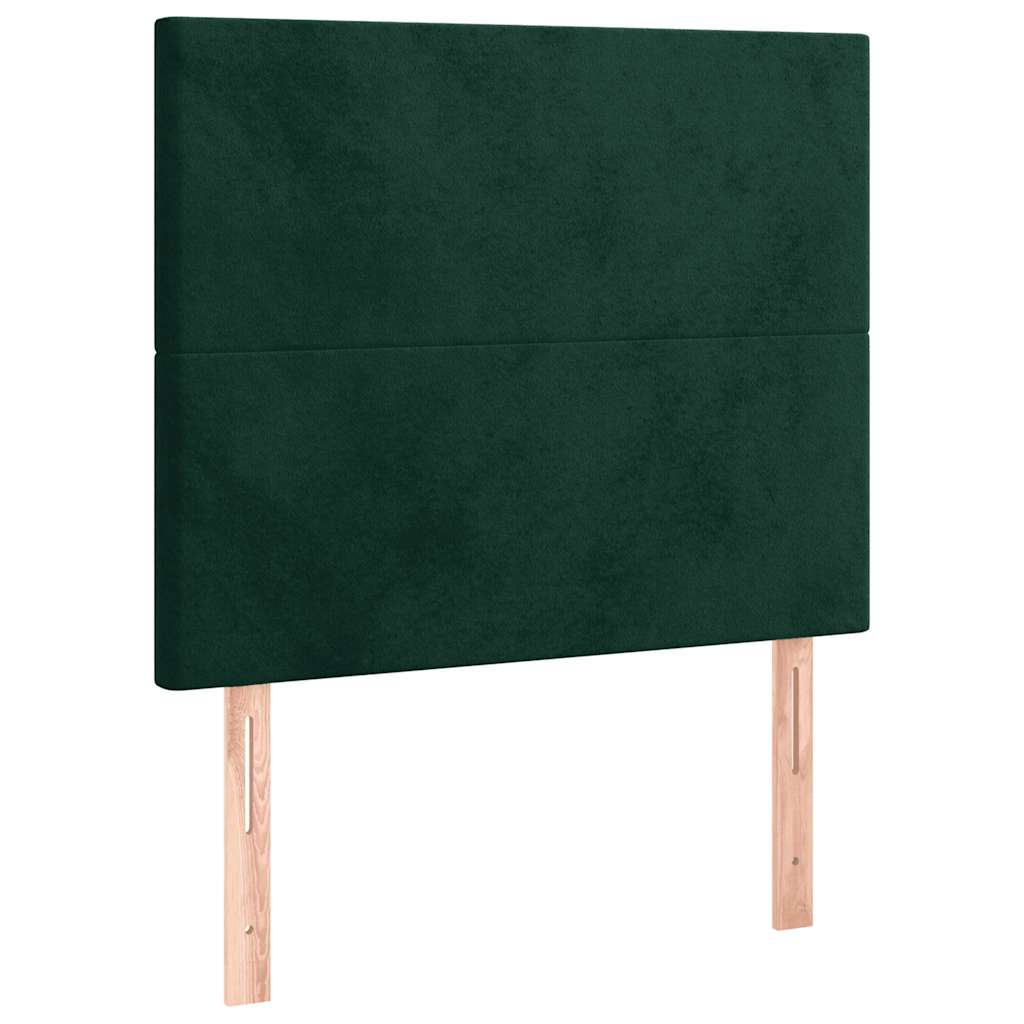 vidaXL Kopfteil Dunkelgrün 100x5x118/128 cm Samt