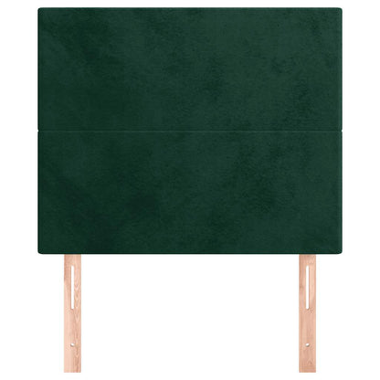 vidaXL Kopfteil Dunkelgrün 100x5x118/128 cm Samt