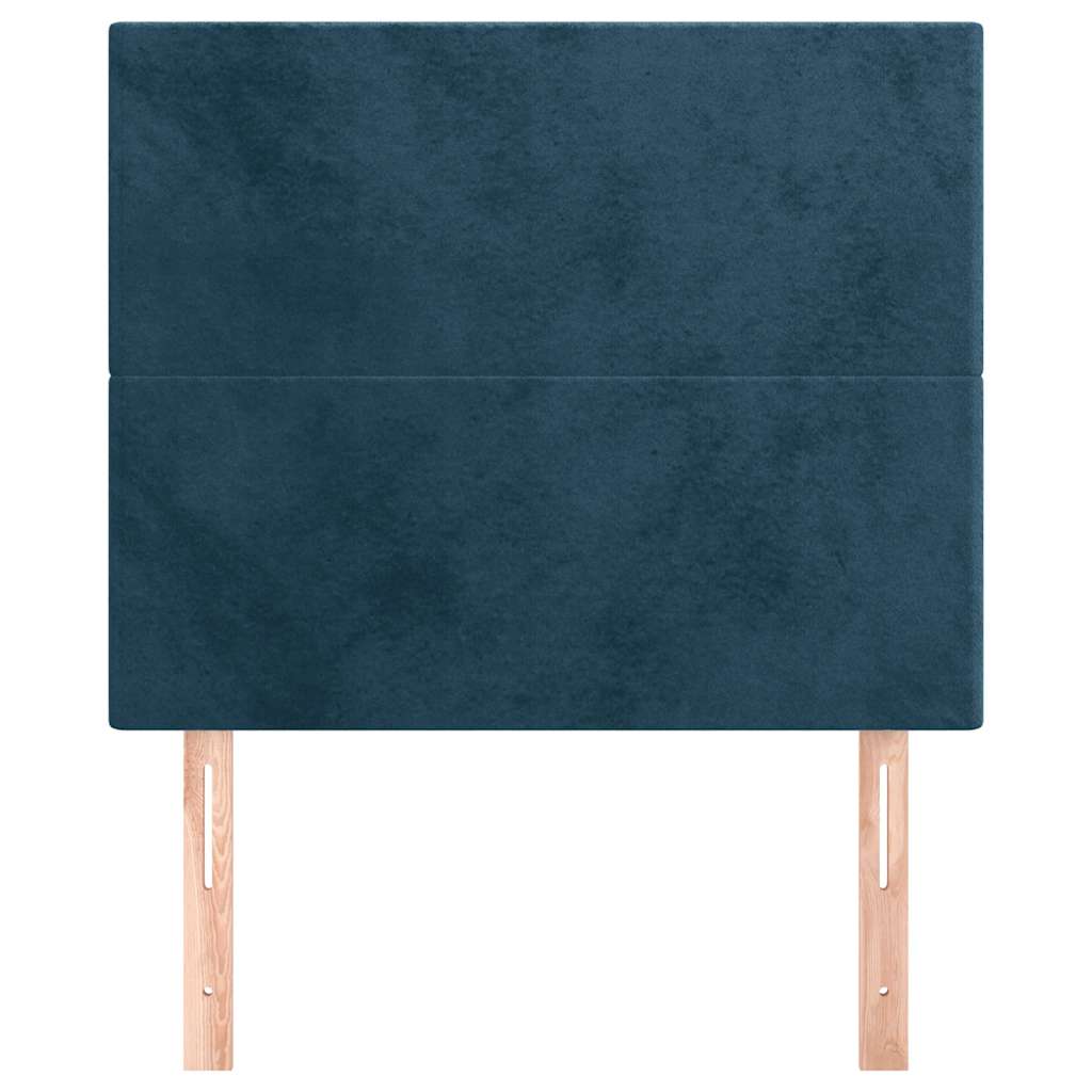 vidaXL Kopfteil Dunkelblau 100x5x118/128 cm Samt