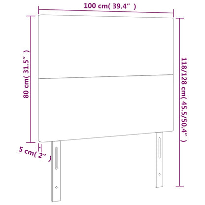 vidaXL Kopfteil Dunkelblau 100x5x118/128 cm Samt