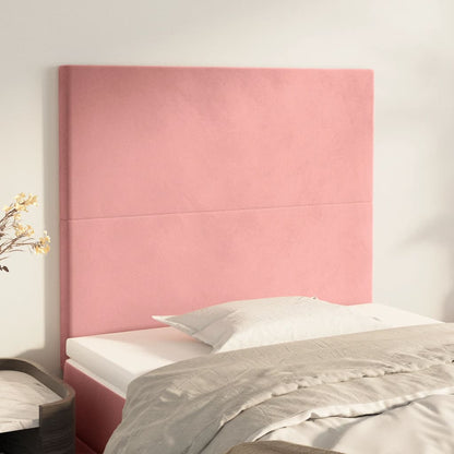 vidaXL Kopfteil Rosa 100 x 5 x 118/128 cm Samt